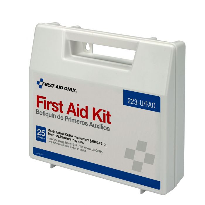 First Aid Only 25 Person First Aid Kit with Plastic Case and Divider