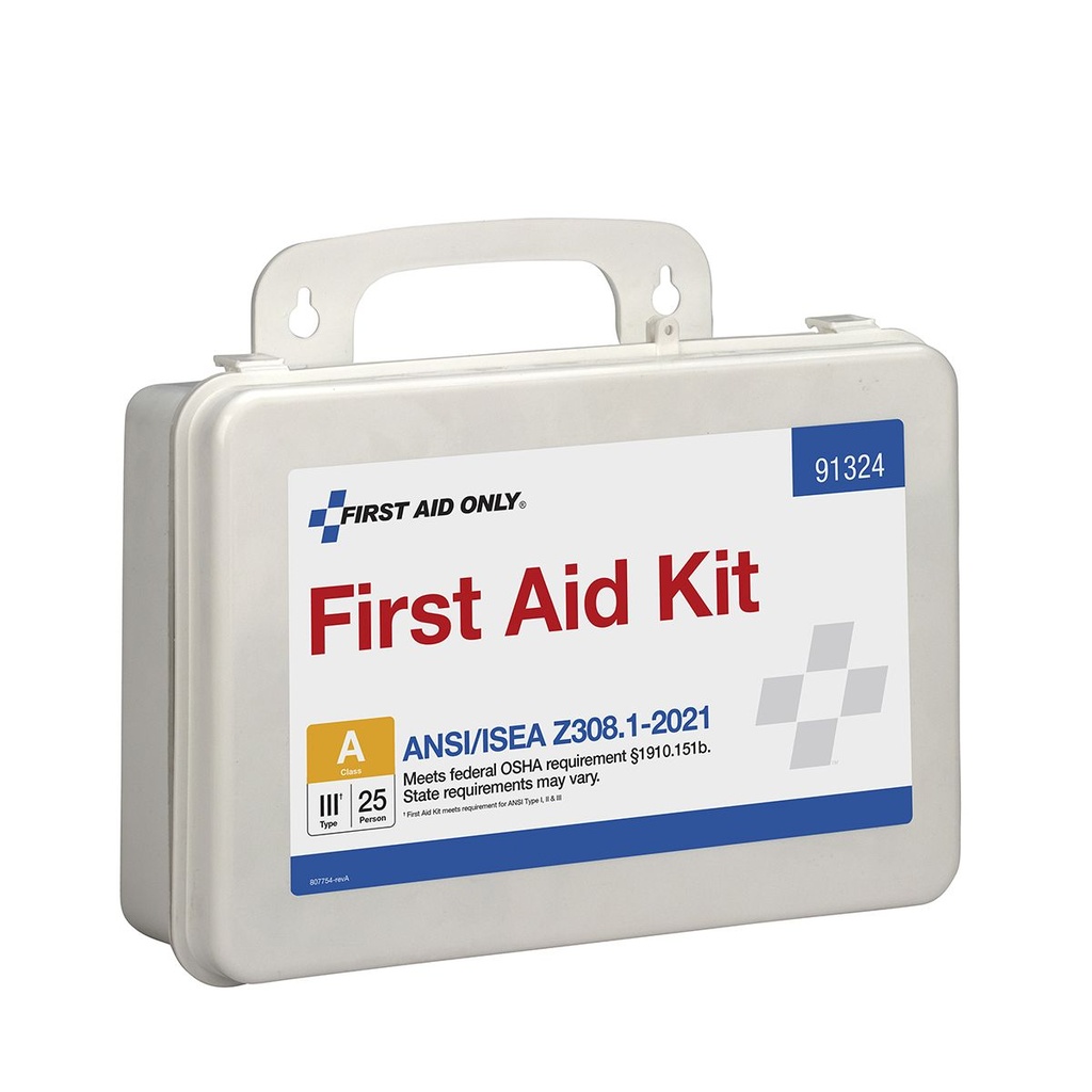 First Aid Only Weatherproof 25 Person ANSI A First Aid Kit with Plastic Case