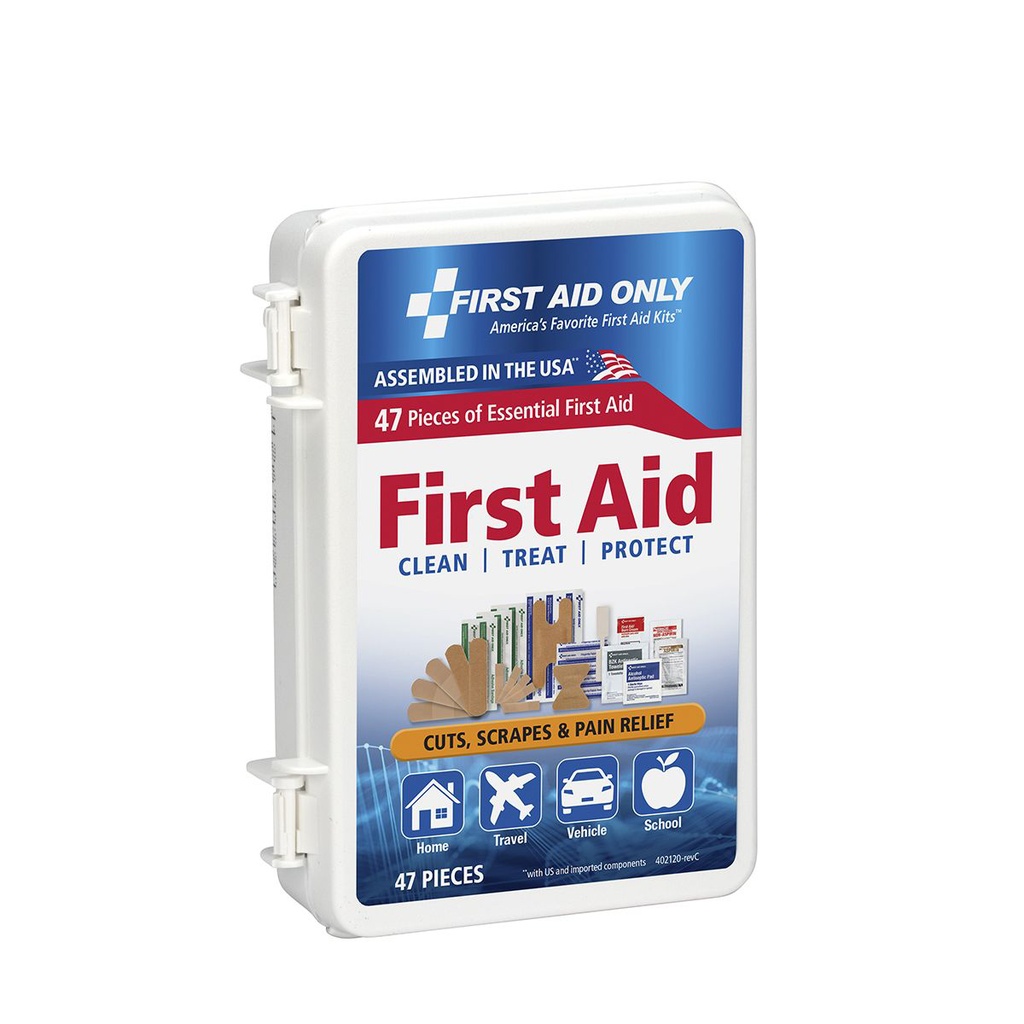 First Aid Only 47 Piece Personal First Aid Kit with Plastic Case