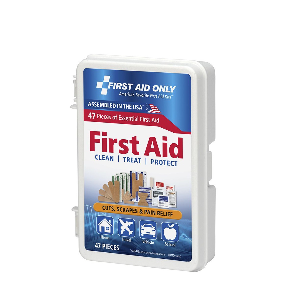 First Aid Only 47 Piece Personal First Aid Kit with Plastic Case