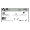 Surgical Specialties Quill 3-0 24 cm Polydioxanone Absorbable Suture with Needle and Violet, 12 per Box