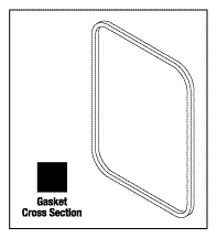 Door Gasket - Fits: 12" x 16" Rectangular Door