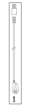 Leadwire White 40" Dual/Pinch