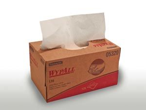 Kimberly-Clark Wypall® L10 Utility Wipes, White, 9" x 10½", 125/bx