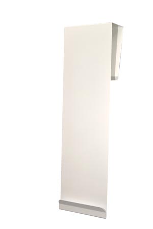 Bowman Door Hanger, Long, Quartz Powder Coated Metal