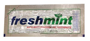 New World Imports Freshmint® Single Use Anticavity Fluoride Gel Toothpaste Packet