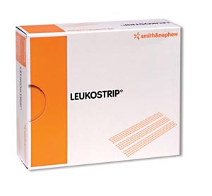 Smith & Nephew Leukostrip Wound Closure Strips, 6.4 x 3.8mm, ¼" x 3", 50/ctn