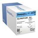 Surgical Specialties Sharpoint Plus 5-0 16 mm Polypropylene Nonabsorbable Suture with Needle and Blue, 12 per Box