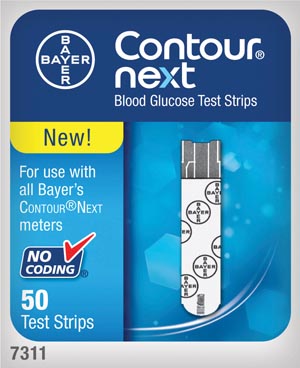 Ascensia Contour® Next Ez Blood Glucose Glucose Test Strips, 50/btl