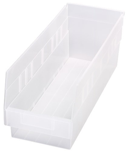 Quantum Medical Store-More 6-5/8 inch x 6 inch Polypropylene Shelf Bin, Clear, 1 per Pack