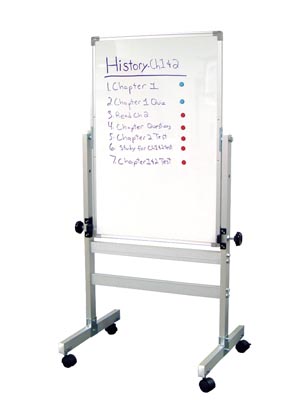 Luxor Whiteboards, 22"W x 34"H x 1"D, Frame 32"W x 57"H x 27"D