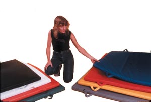 Fabrication Yoga Non Folding Mat with Handles, Polyurethhane, 4 ft x 7 ft, 2"