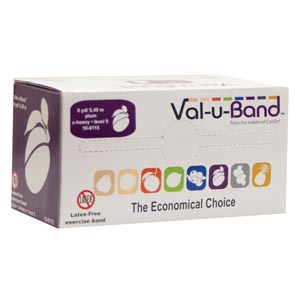 Fabrication Cando® Val-U Band™ Exercise Bands, Plum, 6 yds, No Latex