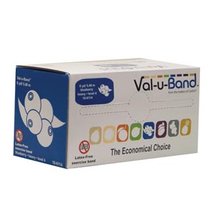 Fabrication Cando® Val-U Band™ Exercise Bands, Blueberry, 6 yds, No Latex