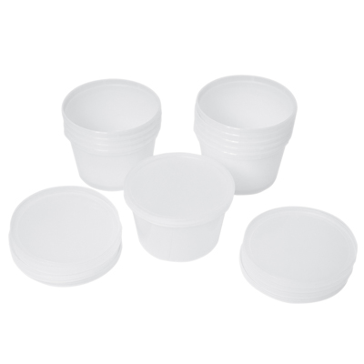 Fabrication CanDo TheraPutty Plastic Containers & Lids for 1 lb Exercise Putty, 10/Pack