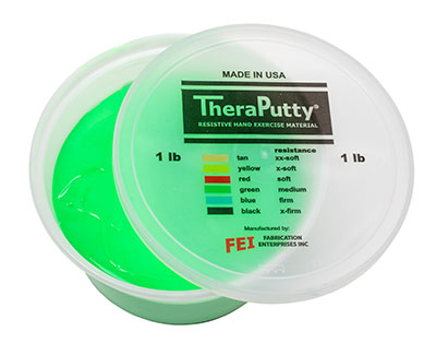 Fabrication CanDo TheraPutty 1 lb Medium Standard Hand Exercise Material, Green
