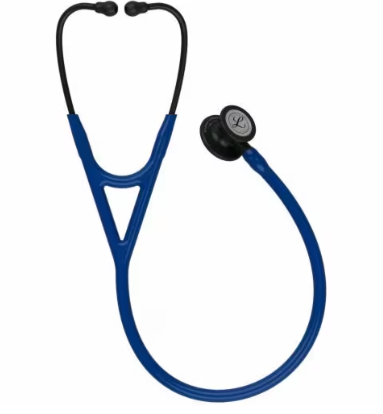 3M™ Littmann® Cardiology IV™ Stethoscope, Black Finish Chestpiece, Navy Blue Tube, 27"