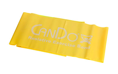 CanDo Latex Free Exercise Band - 5' length - Gold - xxx-heavy