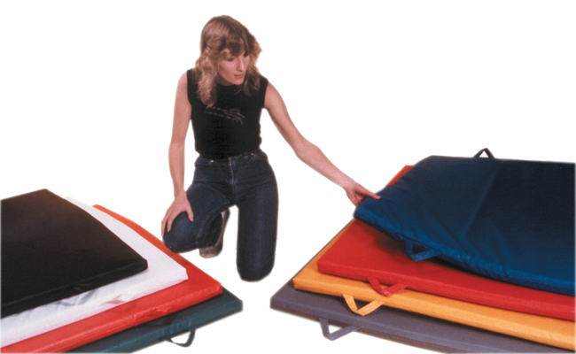 CanDo Mat with Handle - Non Folding - 1-3/8" EnviroSafe Foam with Cover - 5' x 7' - Specify Color