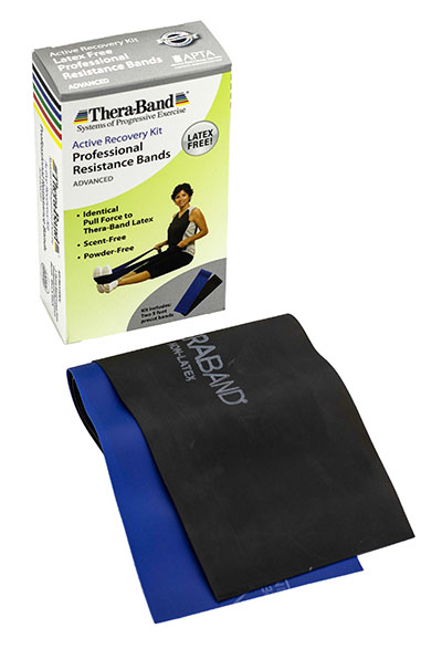 TheraBand Prescription pack, heavy, (blue and black) Latex Free band