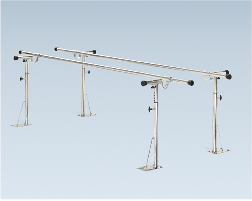 Parallel Bars, floor mounted, height and width adjustable, 18' L x 6" W x 26" - 44" H