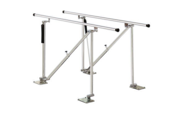 Parallel Bars, floor mounted, height adjustable, 10' L x 22.5" W x 31" - 41" H