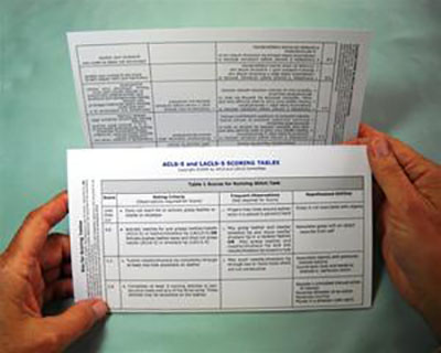 Allen Cognitive ACLS-5/LACLS-5 Scoring Trifold