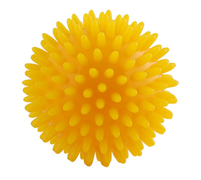 Massage ball, 8 cm (3.2 inches), Yellow, 1 dozen