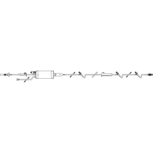 Baxter™ BURETROL Solution Set, 150 mL Valveless Burette, 4 CLEARLINK Valves, 115"