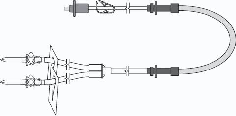 Baxter™ REPEATER Pump Tube Set with 2 Universal Spikes, Luer Lock, External Thread