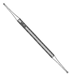 Sklar Instruments Curette Excavator, Double Ended, #58-1-2, 1.5 X 2mm, 5.5" Overall Length