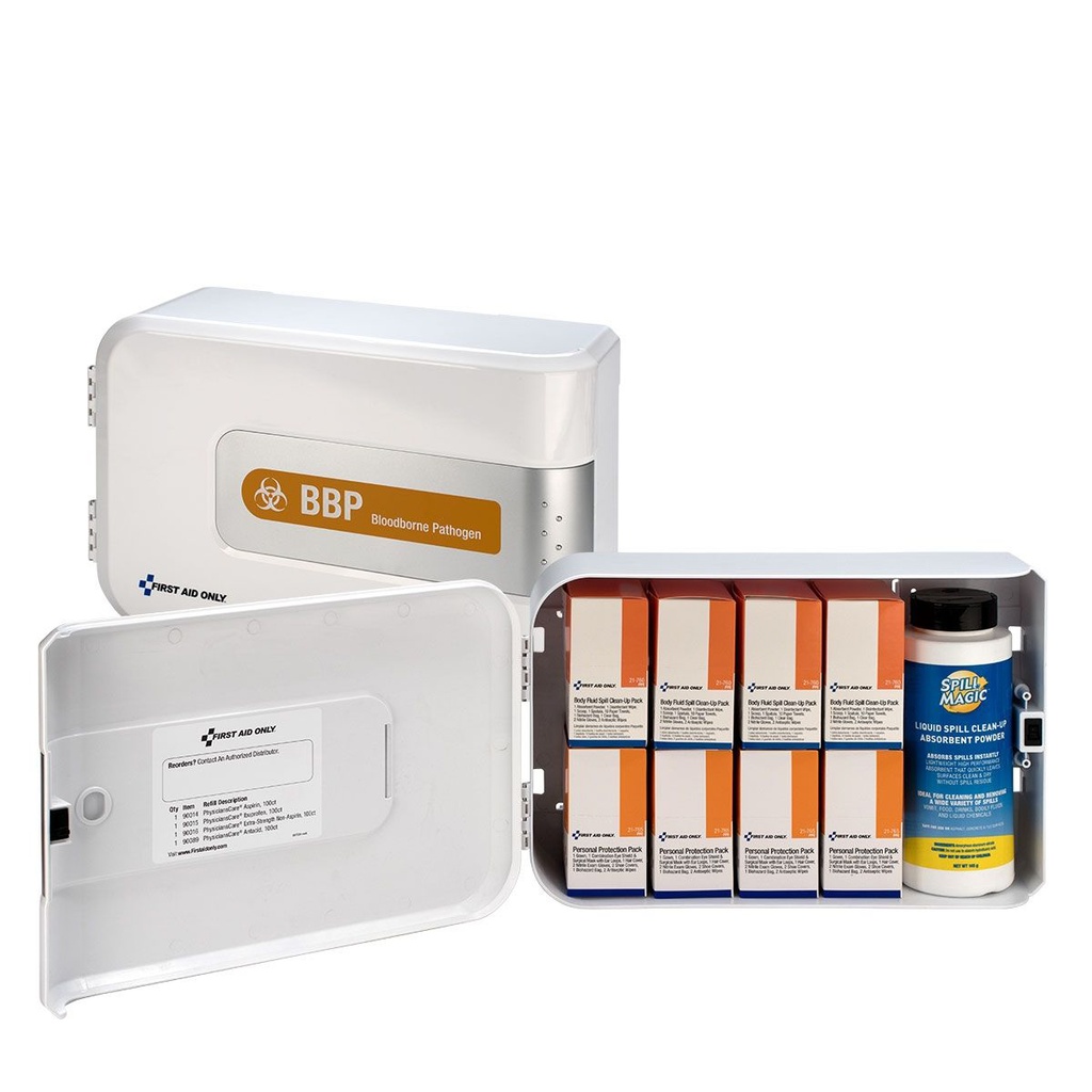 First Aid Only SmartCompliance Complete Plastic Bloodborne Pathogen Station Cabinet