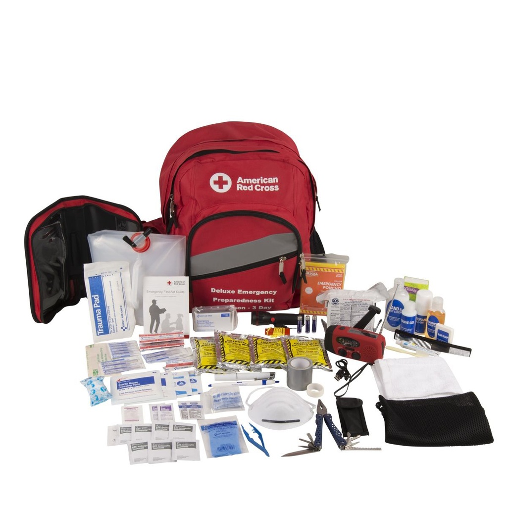 First Aid Only American Red Cross Emergency Preparedness 3-Day Deluxe Kit with Backpack