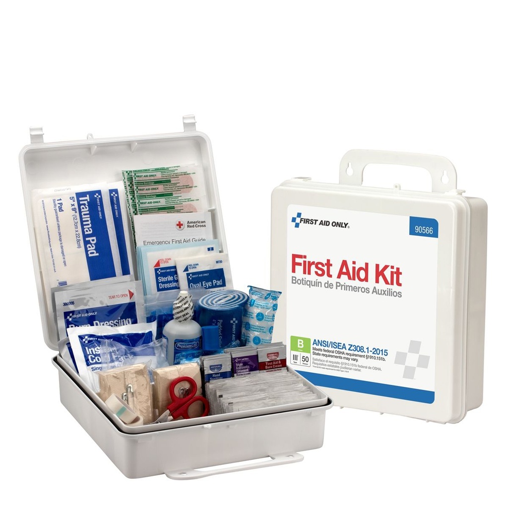 First Aid Only 50 Person ANSI Class B Bulk First Aid Kit with Plastic Case