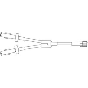 Backcheck Valve Extension Set, Dual Backcheck Valves, Proximal & Distal Luer Lock Connection, 1.78mL Priming Volume, 8"L, 100/cs