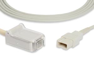 SpO2 Adapter Cable, 220cm, Spacelabs Compatible w/ OEM: 700-0906-00, 700-0906-01, 2432 (LNC-SL-10)