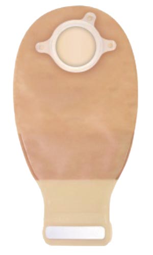 Closed-End Pouch, 12", 2-Sided Comfort Panel, Tail Closure, Filter, Tan, 2 1/4" Flange, 10/bx