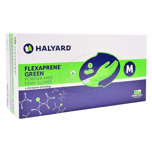 [44794] Halyard Flexaprene® Green Powder-Free Exam Gloves, Medium