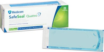 [88010-4B] Medicom Quattro Sterilization Pouches, 3½" x 9", 500/box