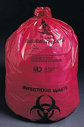 [109] Medegen Biohazardous Infectious Waste Bag, 38" x 45" Red, 1.5 mil