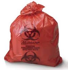 [119] Medegen Biohazardous Infectious Waste Bag, 31" x 41" Red, 3 mil, 30 gal