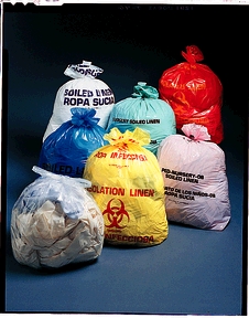 [1113-16] Medegen Medi-Waste Hamper Bag, 40 Gal, 39½" x 39½" x 39.7", 1-Ply, 3 mil, Blue