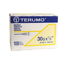 Terumo Hypodermic Needles/R Needle, 30G x ½