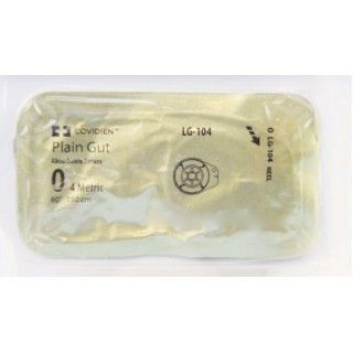 [LG104] Medtronic Plain Gut 60 inch Size 0 Reel Sterile Absorbable Suture, 24/Box