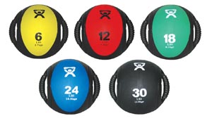 [10-3180] Fabrication Cando® Medicine Balls, Dual Hand Medicine Ball 6 lb, 9"/23cm, Yellow