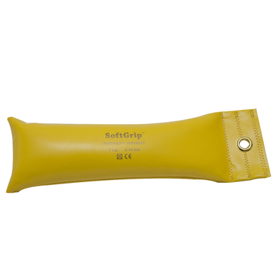 [10-0359] Fabrication CanDo Softgrip 7 lb Hand Weight, Yellow
