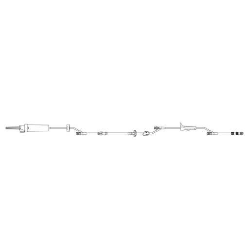 [2426-0007] BD Alaris Infusion Set with Check Valve, 6, 75 & 95 inches (3) Needle-Free Valves and 2-Piece Male Luer Lock, 20/Pack