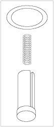 [PCK203] Dump Plunger Kit for Pelton & Crane - Fits: Dump solenoid valve