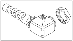 [RPB365] 90° Liquid Tight Strain Relief With Locking Nut for Pelton & Crane