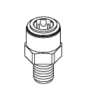 [RPF651] Adapter Fitting for Dental-EZ/Custom Air/Ramvac, Apollo/Midmark